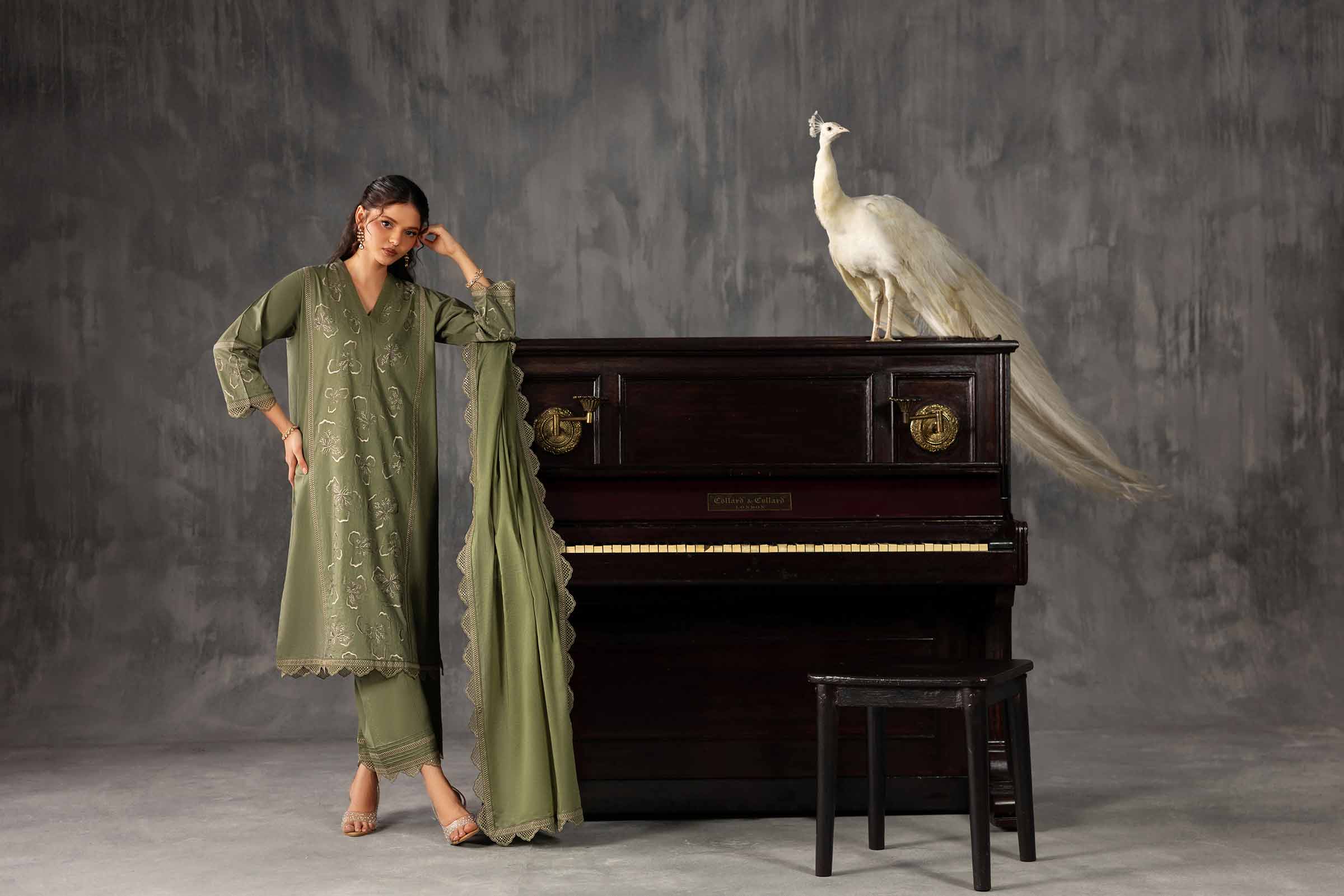 3 Piece - Embroidered Suit - KFE26-225