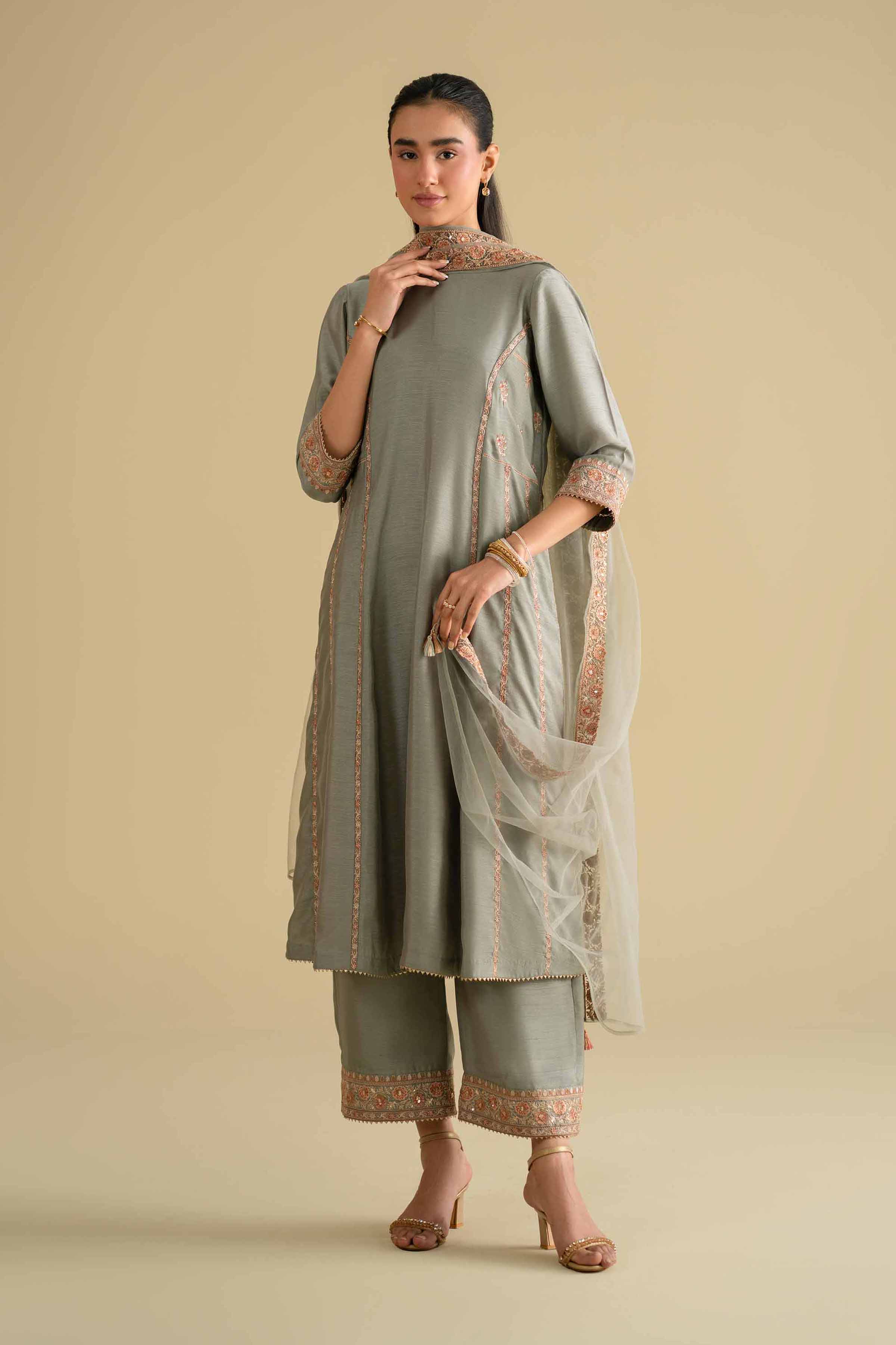 3 Piece - Embroidered Suit - KFE26-233 for Women - Pret Collection | Nishat | Shop Online