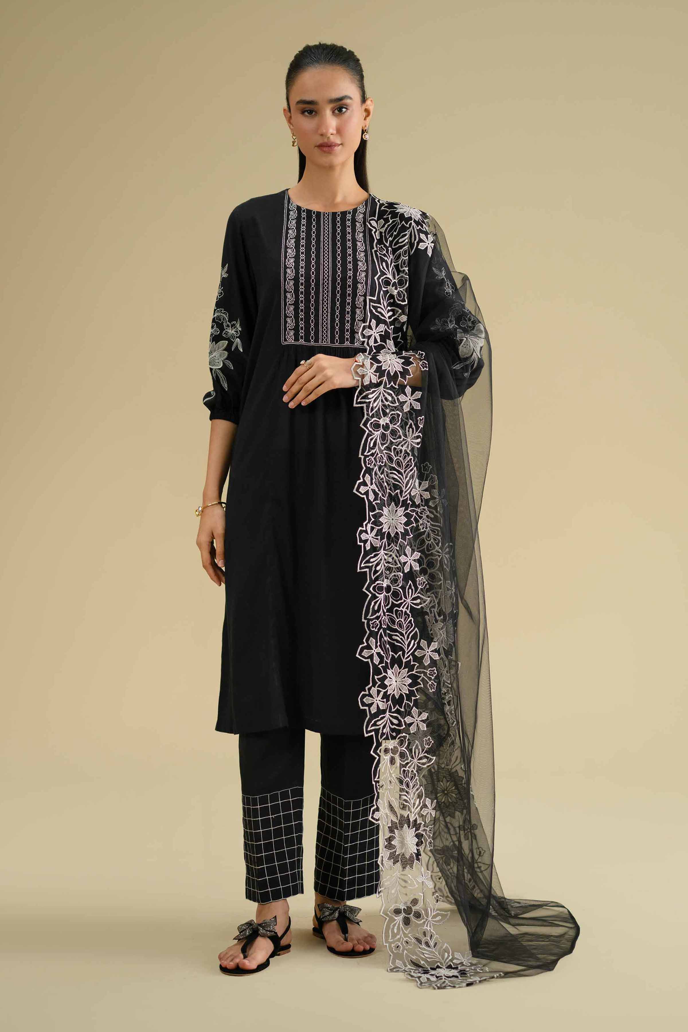 Embroidered Dupatta - KFE26-234 for Women - Pret Collection | Nishat | Shop Online