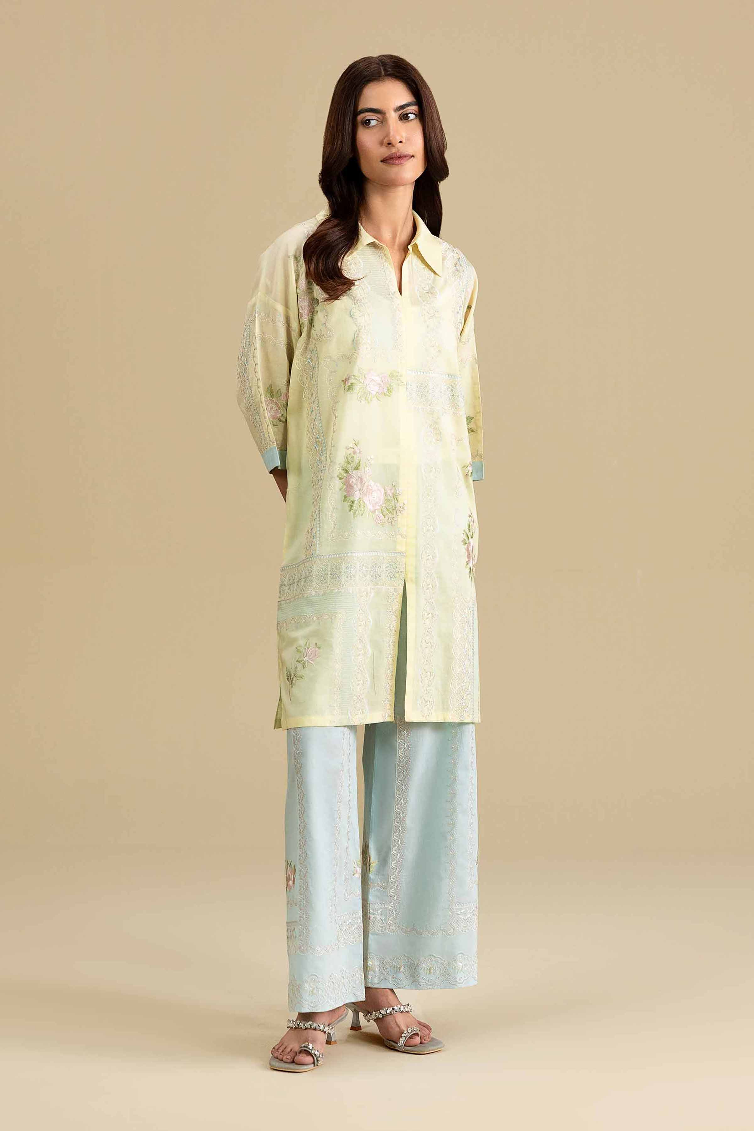 2 Piece - Embroidered Suit - KFE26-33