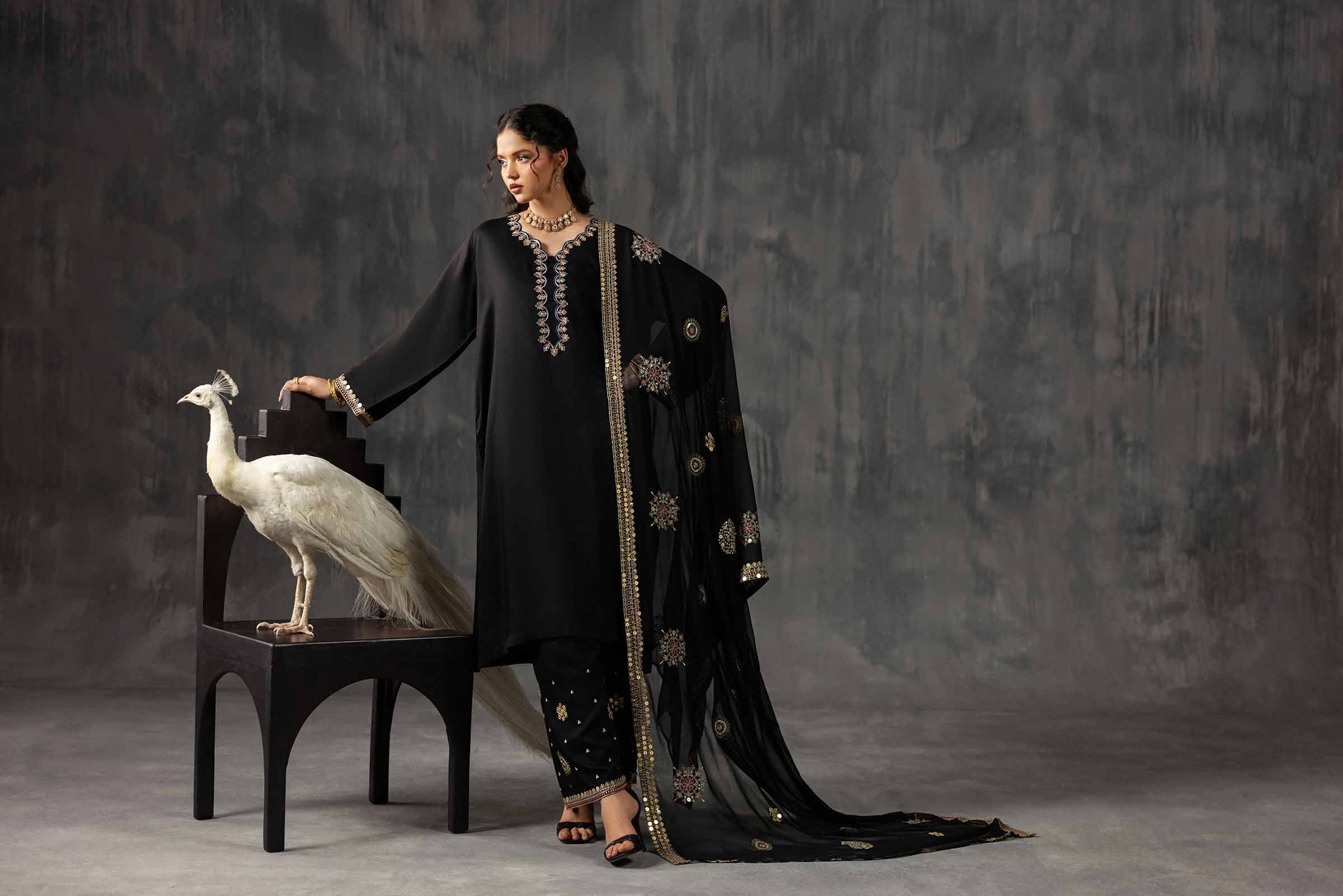 3 Piece - Embroidered Suit - KFE26-35