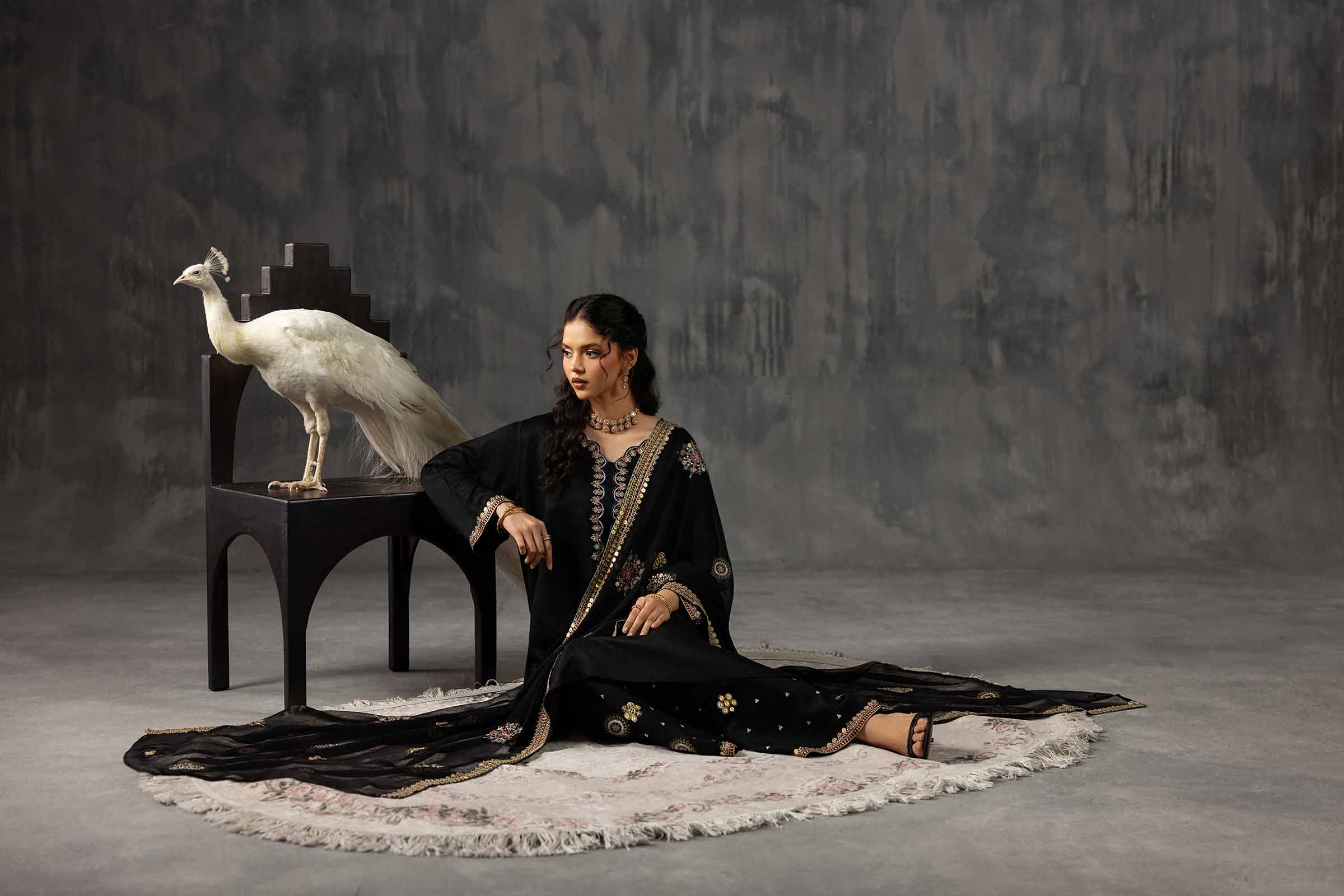 3 Piece - Embroidered Suit - KFE26-35