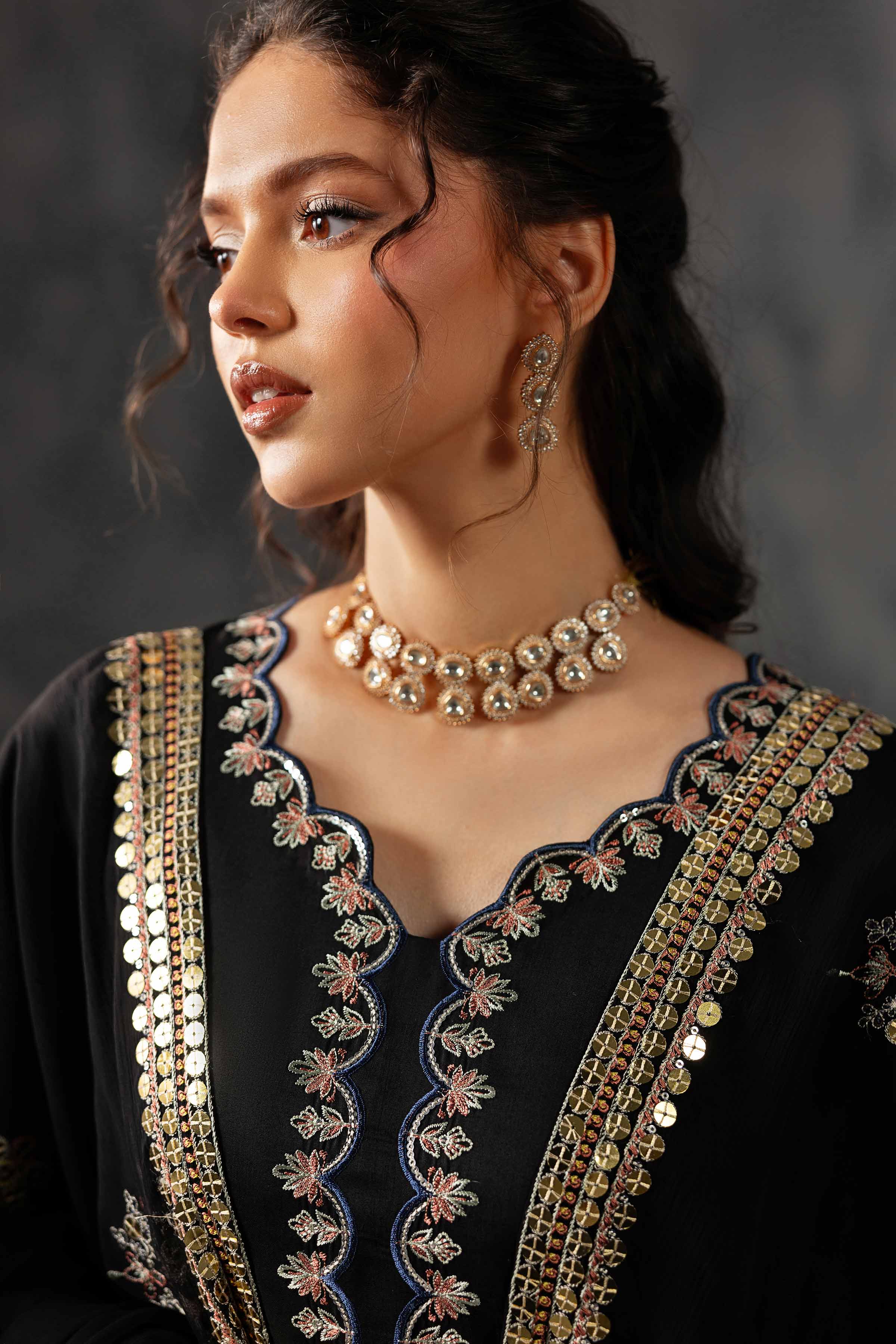 3 Piece - Embroidered Suit - KFE26-35