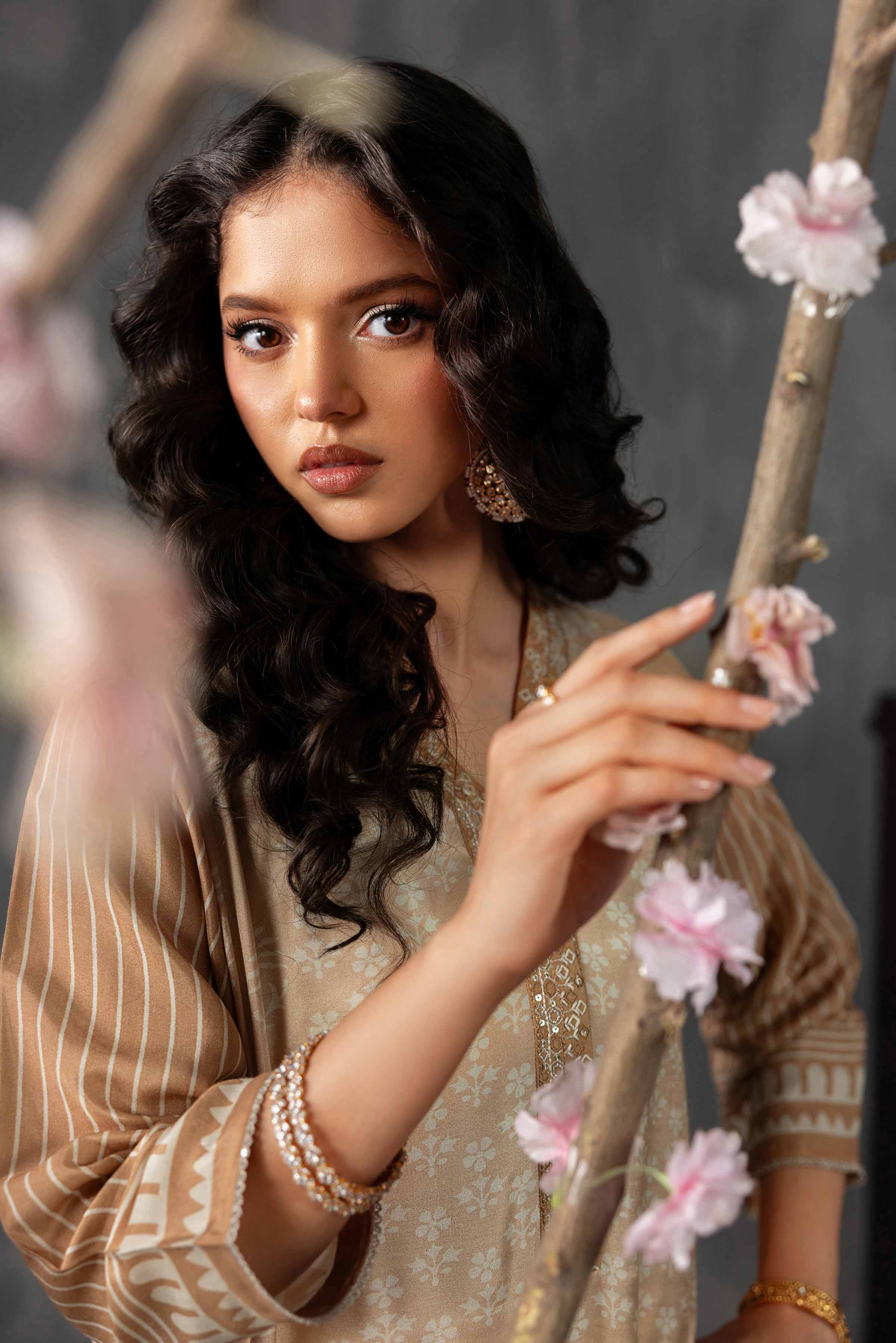 2 Piece - Printed Embroidered Suit - KFE26-62