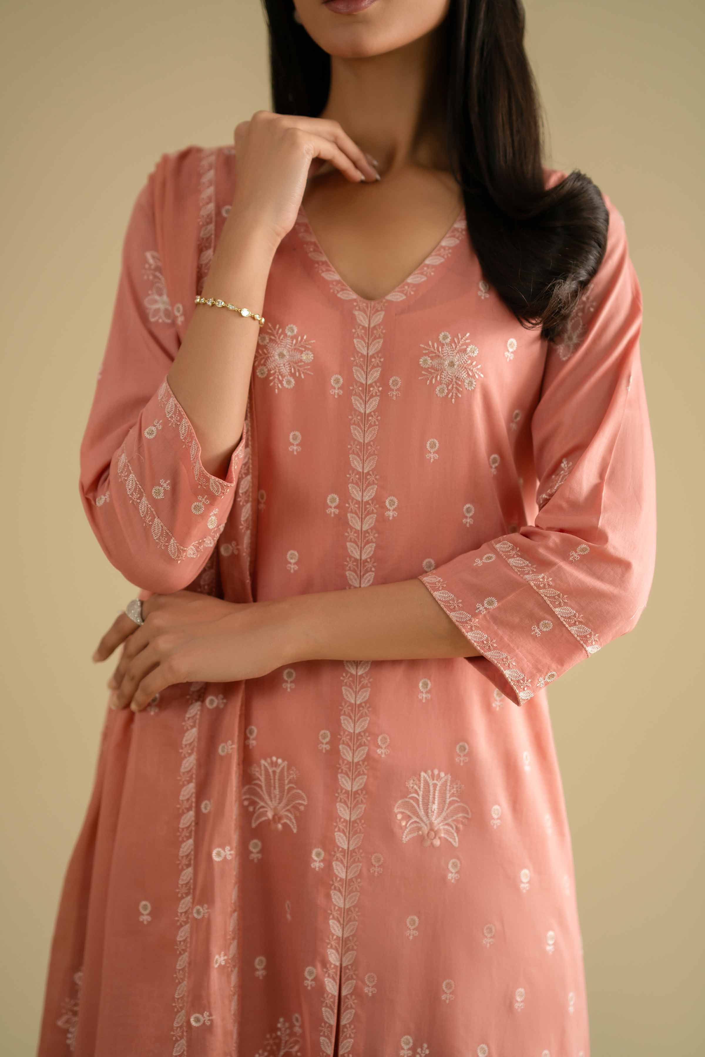 3 Piece - Embroidered Suit - KFE26-75 for Women - Pret Collection | Nishat | Shop Online