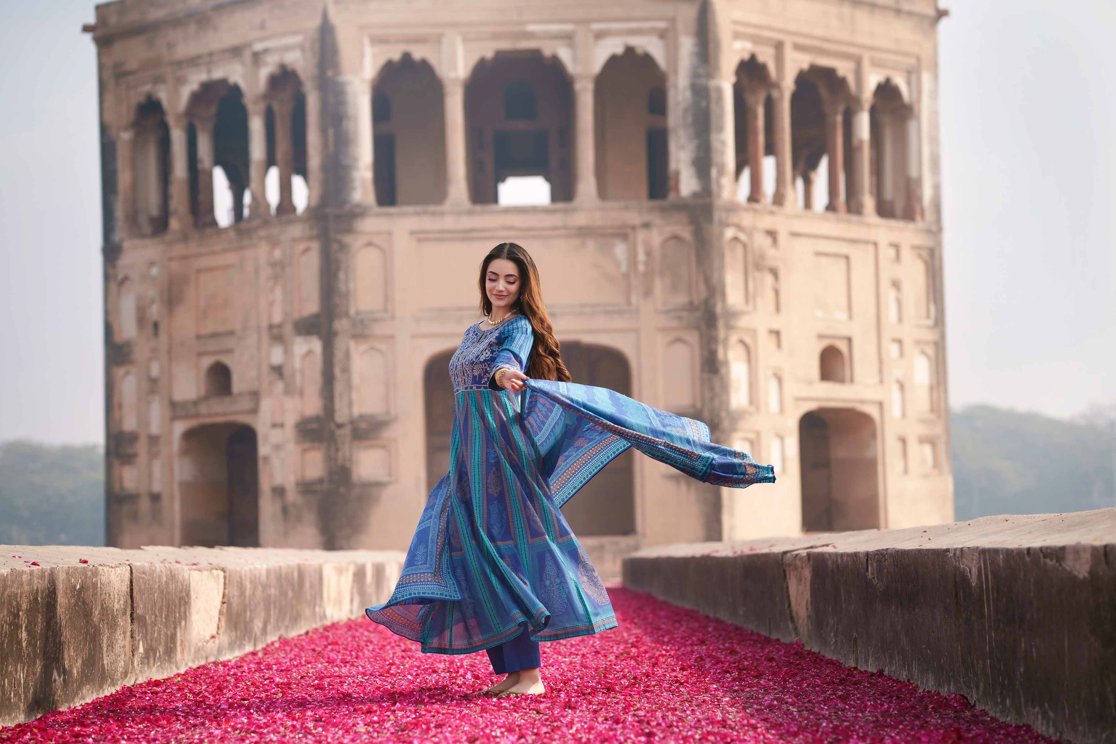 3 Piece - Printed Embroidered Suit - KFE26-87