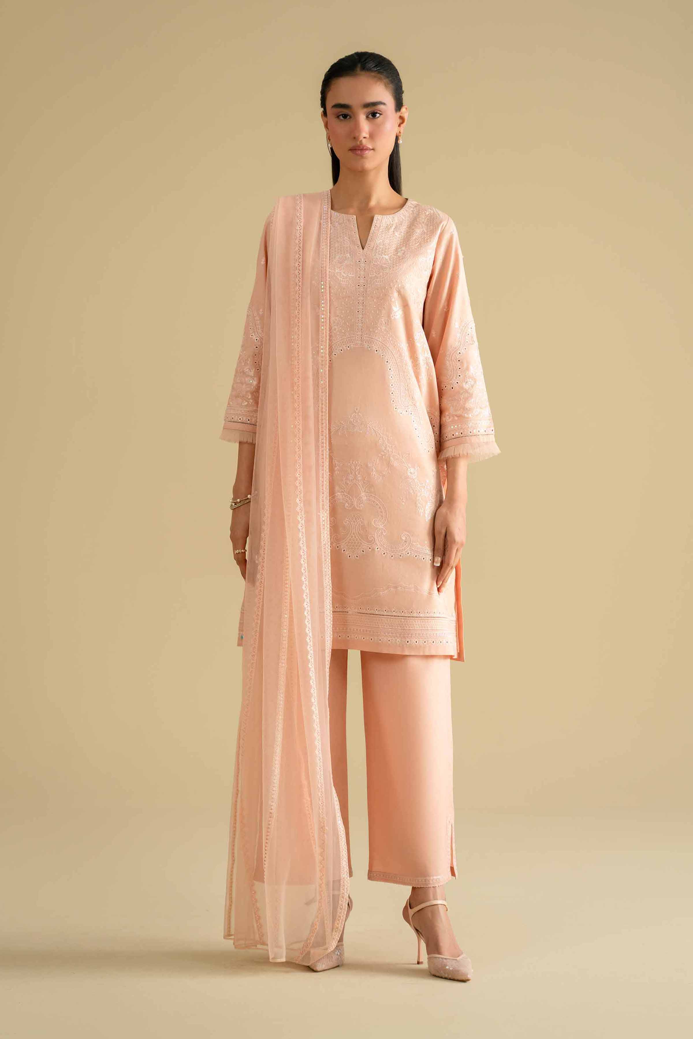 3 Piece - Embroidered Suit - KFE26-90 for Women - Pret Collection | Nishat | Shop Online