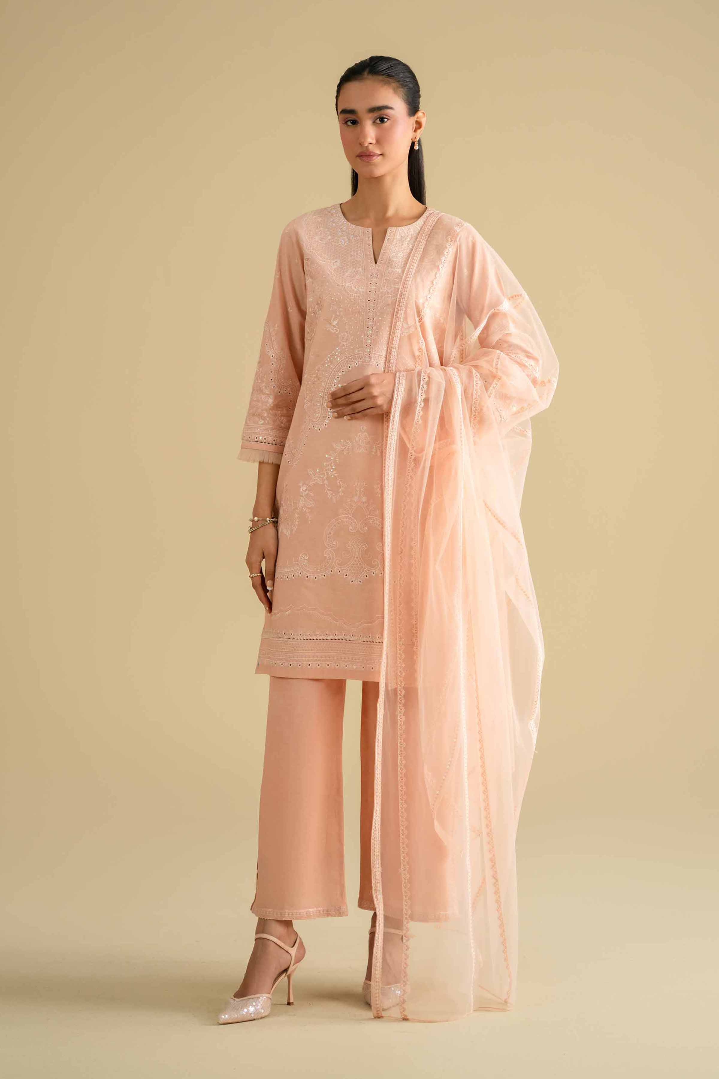3 Piece - Embroidered Suit - KFE26-90 for Women - Pret Collection | Nishat | Shop Online