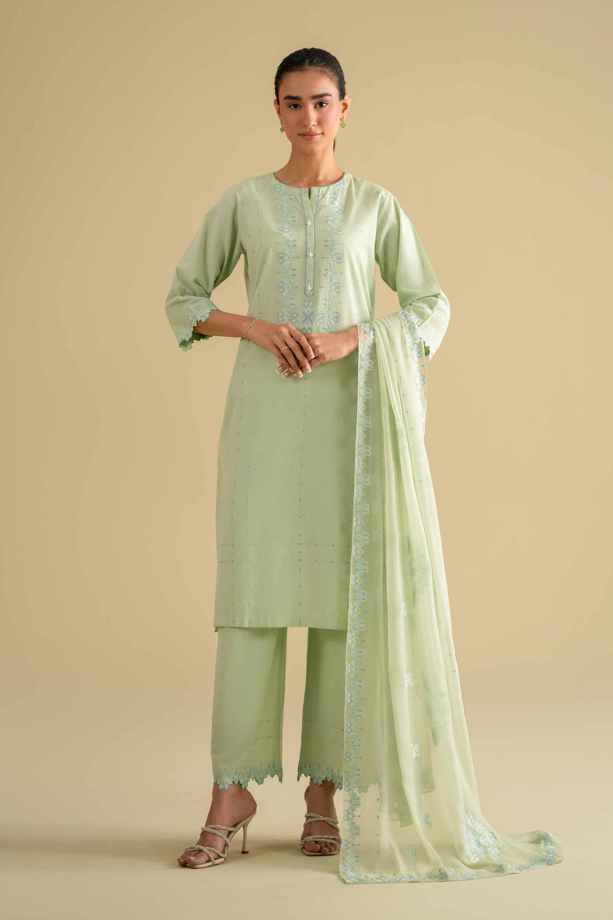 3 Piece - Embroidered Suit - KFE26-93 for Women - Pret Collection | Nishat | Shop Online