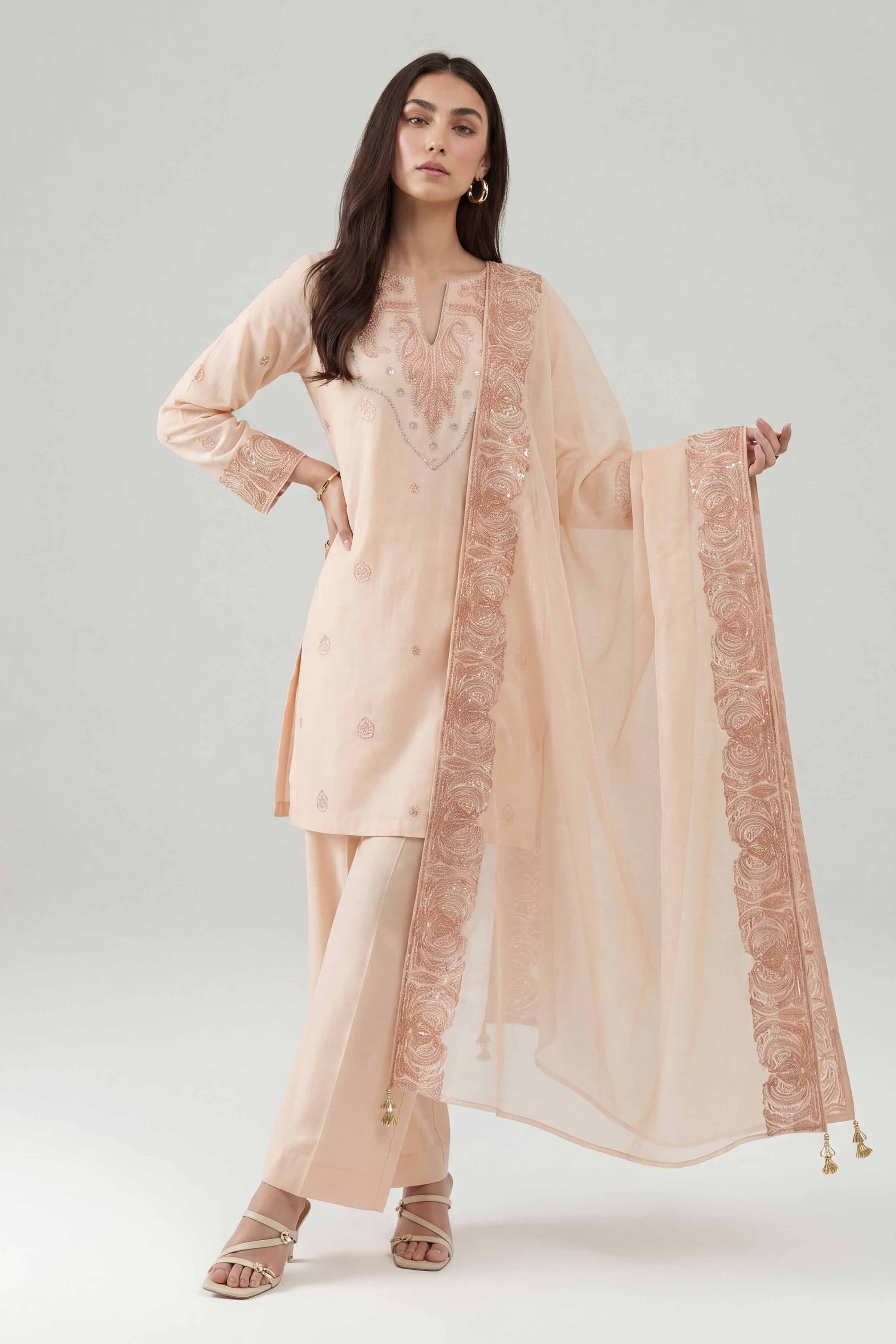 3 Piece - Embroidered Suit - KFE26-96