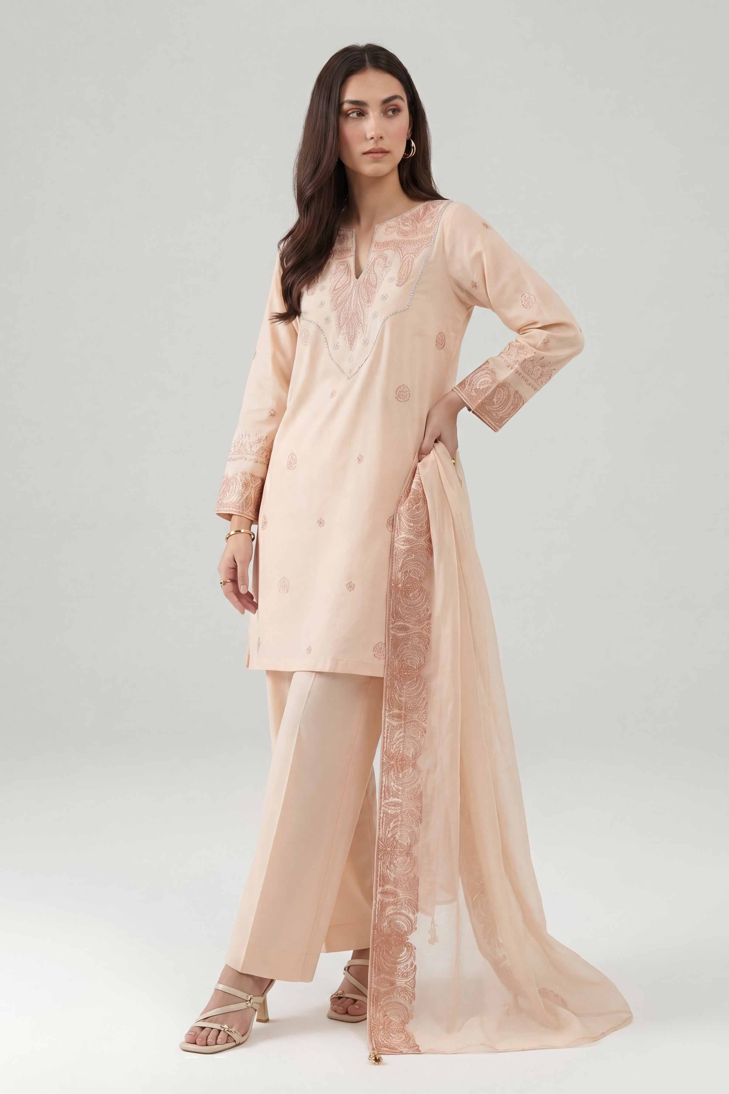 3 Piece - Embroidered Suit - KFE26-96
