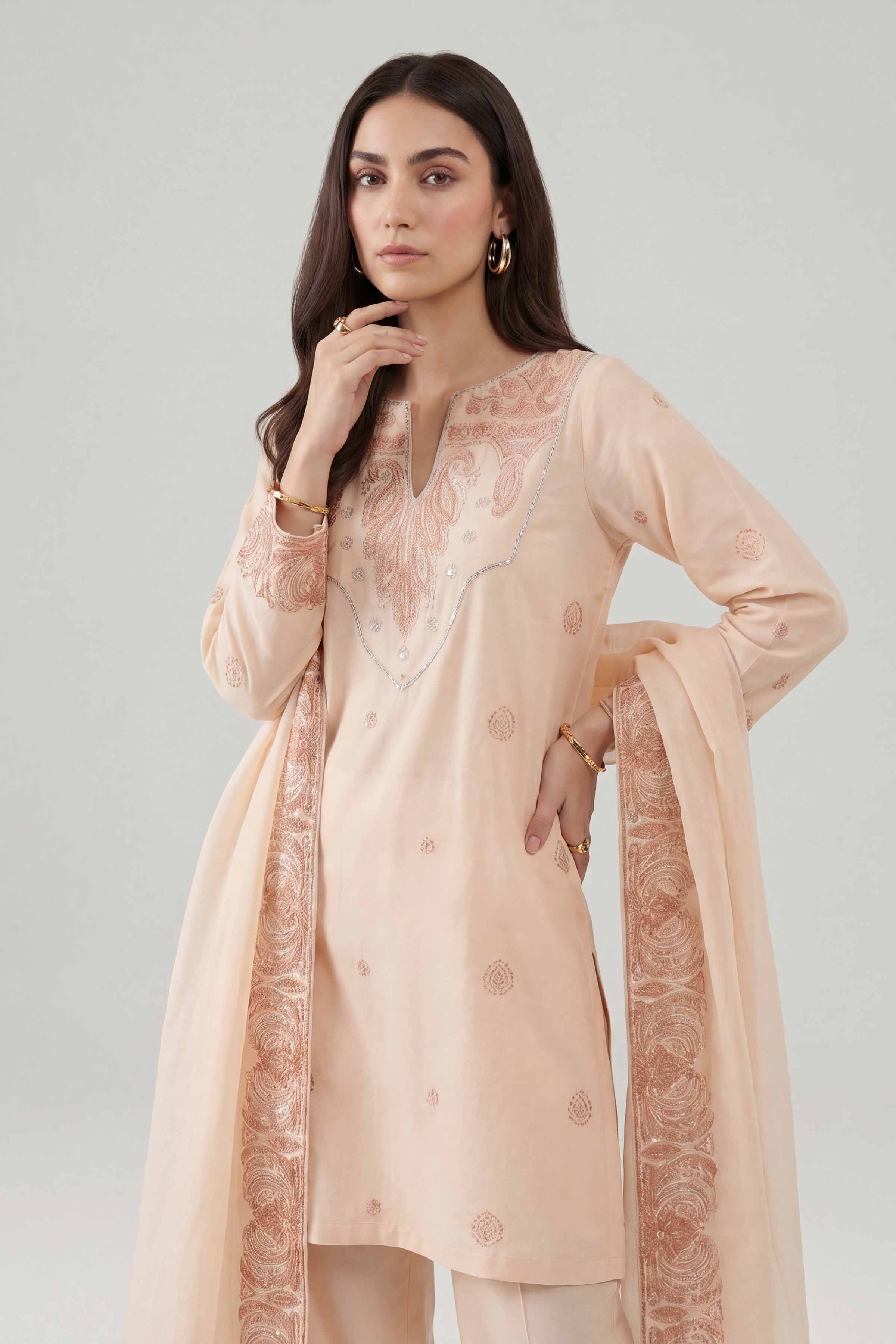 3 Piece - Embroidered Suit - KFE26-96
