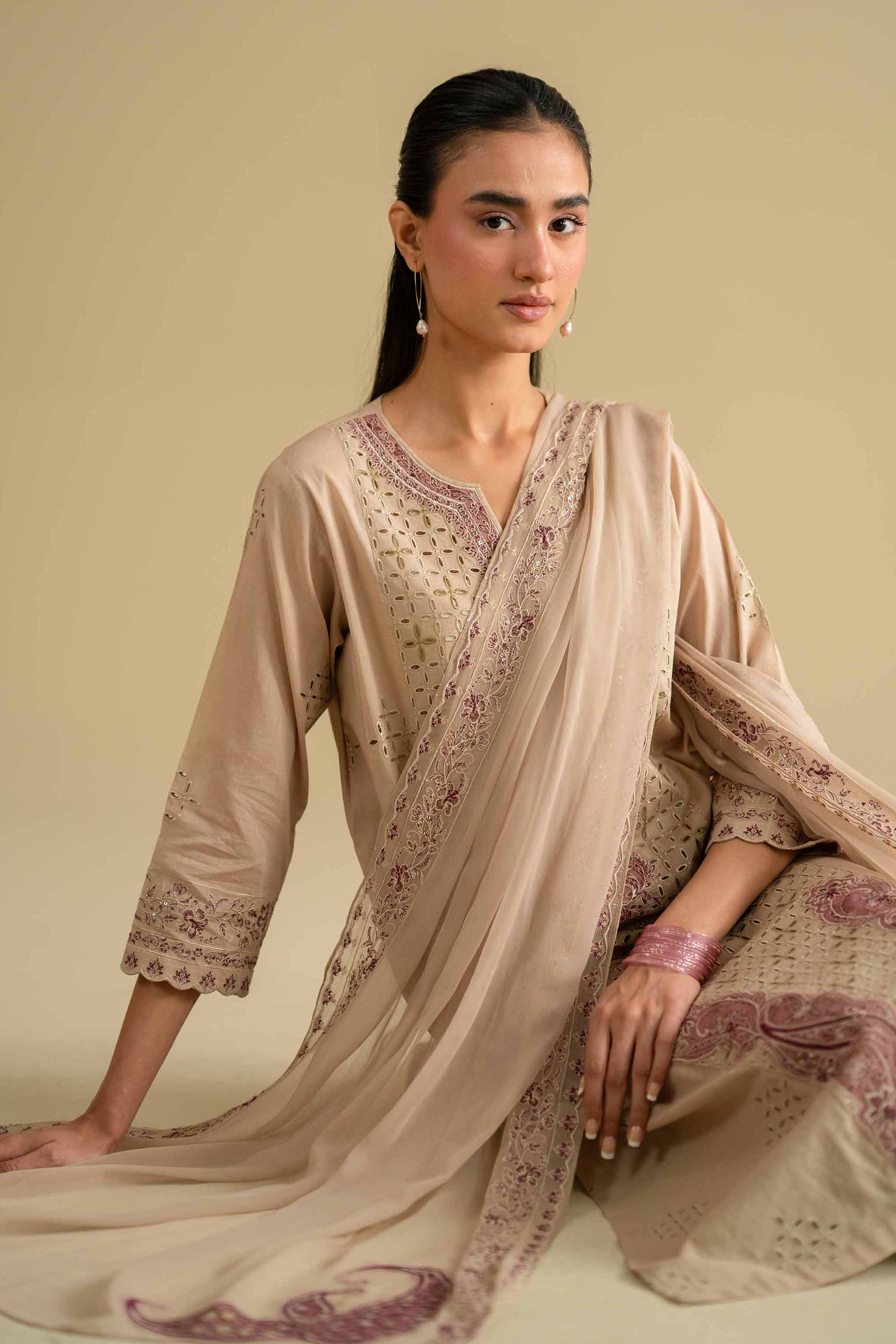 3 Piece - Embroidered Suit - KFE26-97 for Women - Pret Collection | Nishat | Shop Online