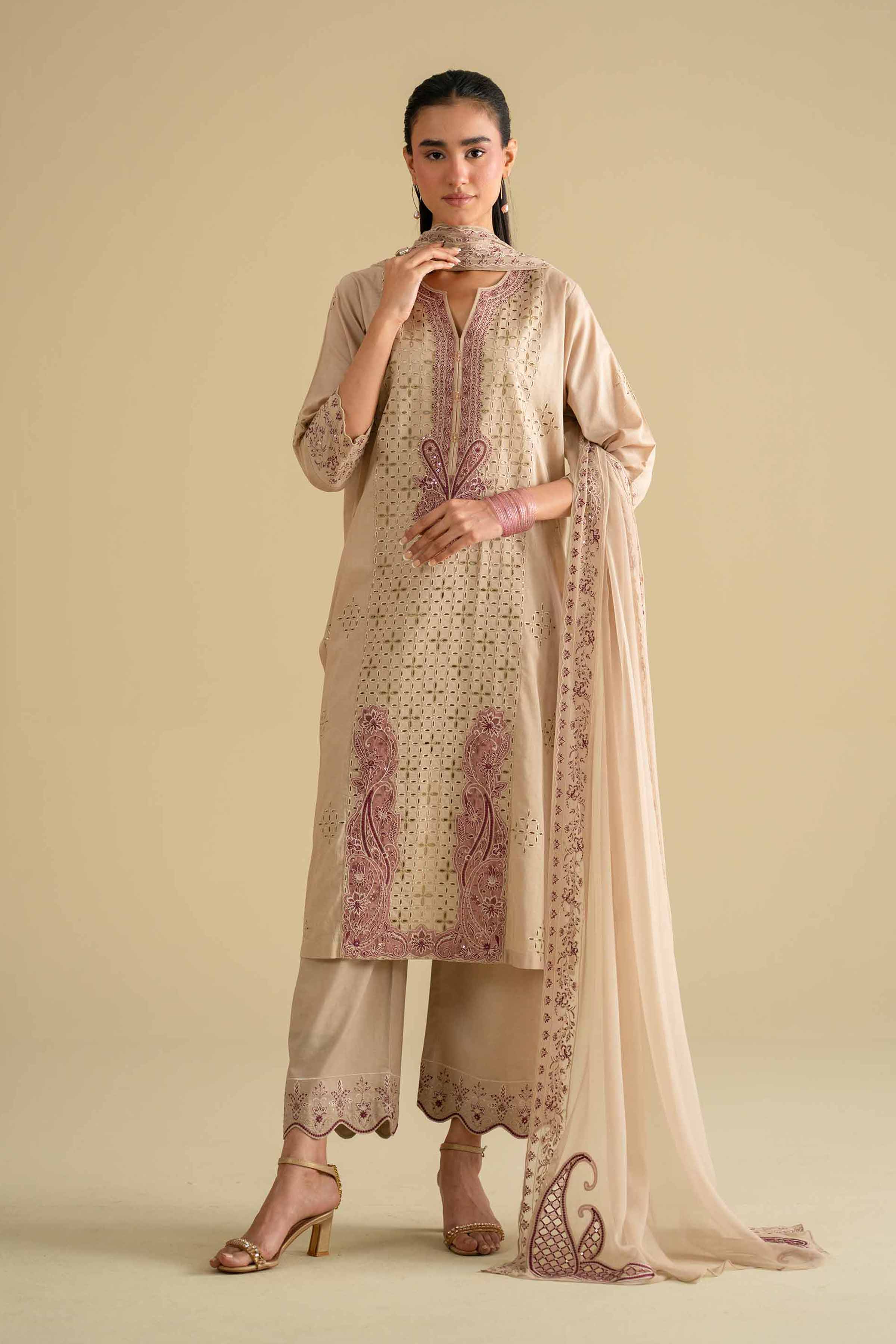 3 Piece - Embroidered Suit - KFE26-97 for Women - Pret Collection | Nishat | Shop Online