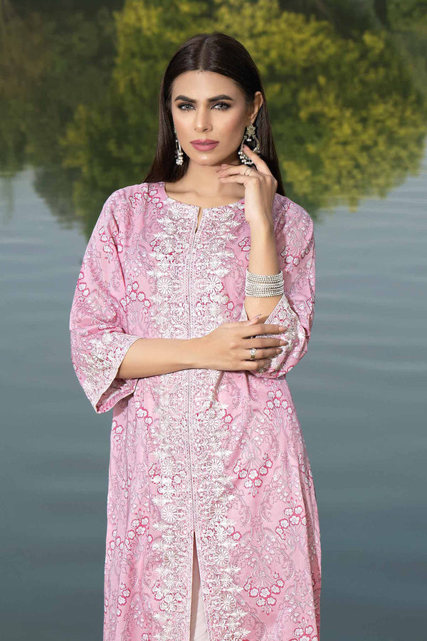 2 Piece - Printed Embroidered Suit - KFS24-27