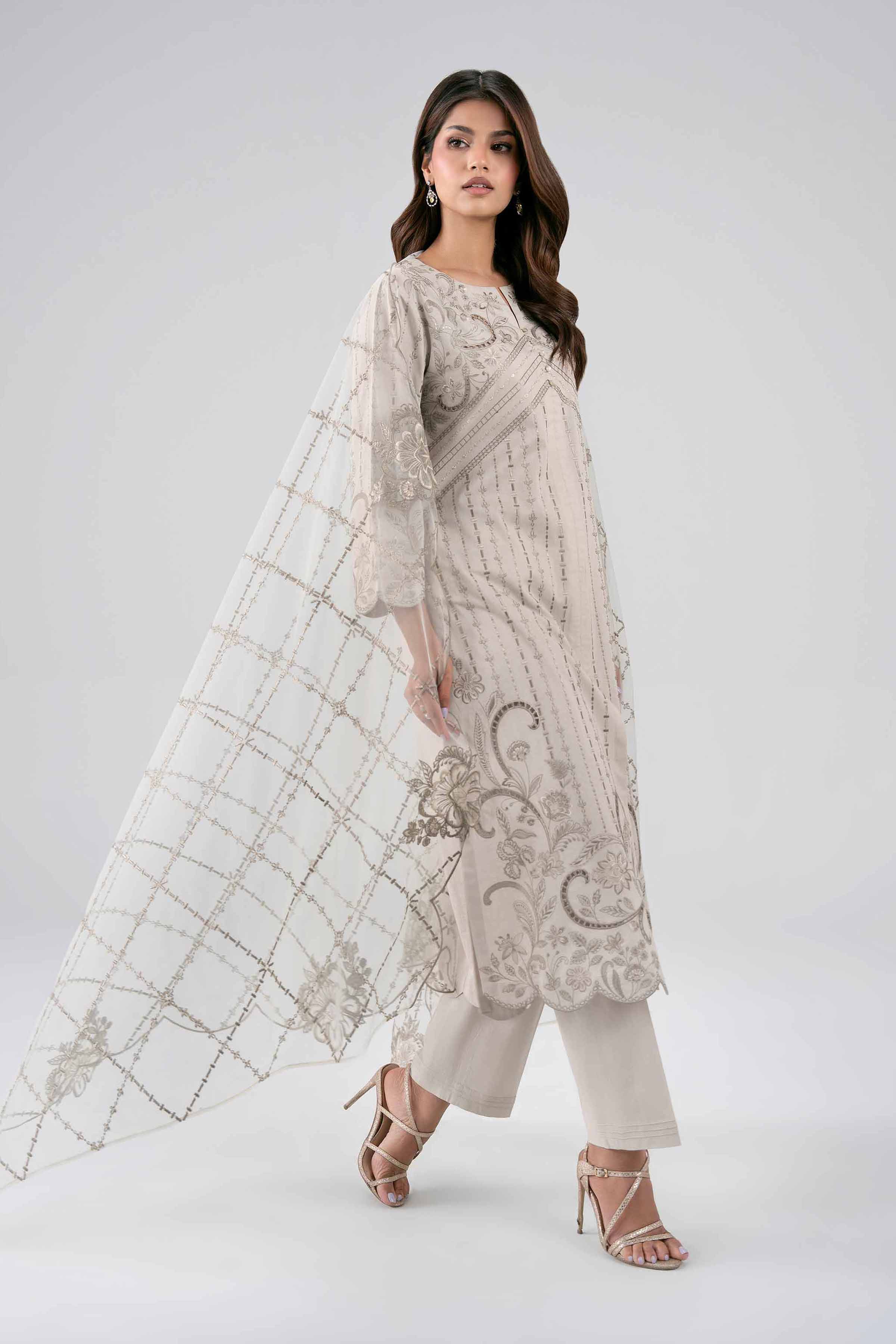3 Piece - Embroidered Suit - KFS26-68