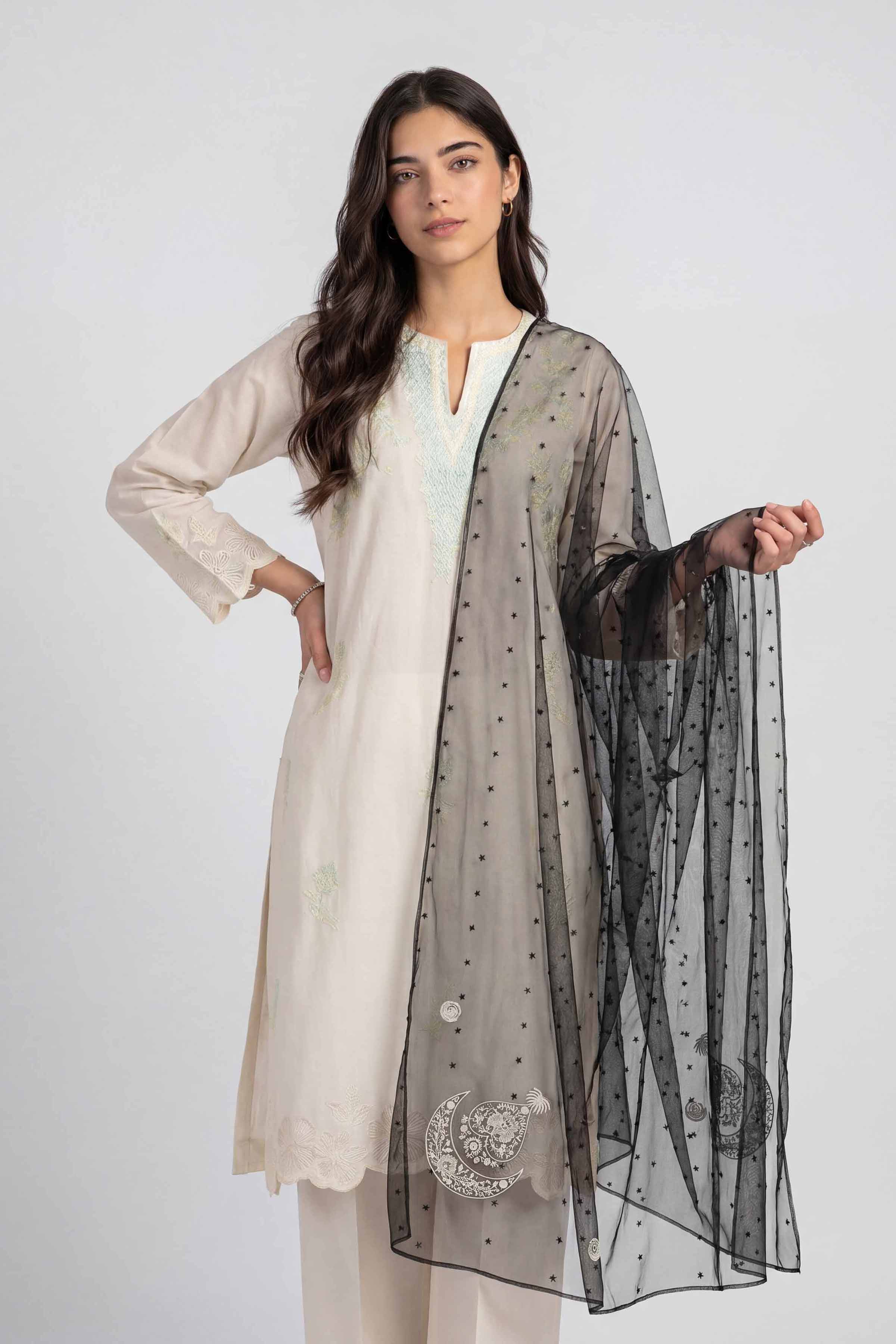 Embroidered Dupatta - KFS26-88