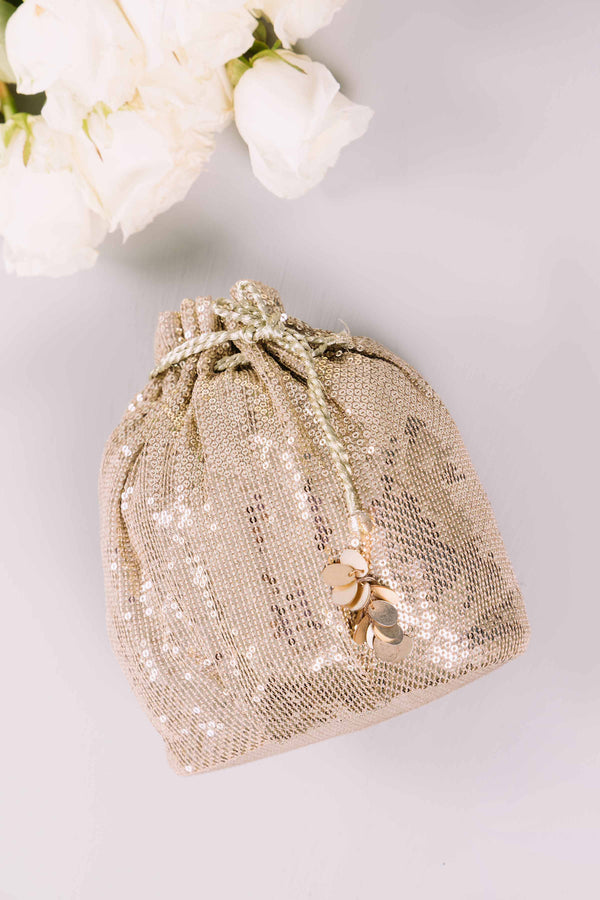 Gold Maysuri Fancy Pouch