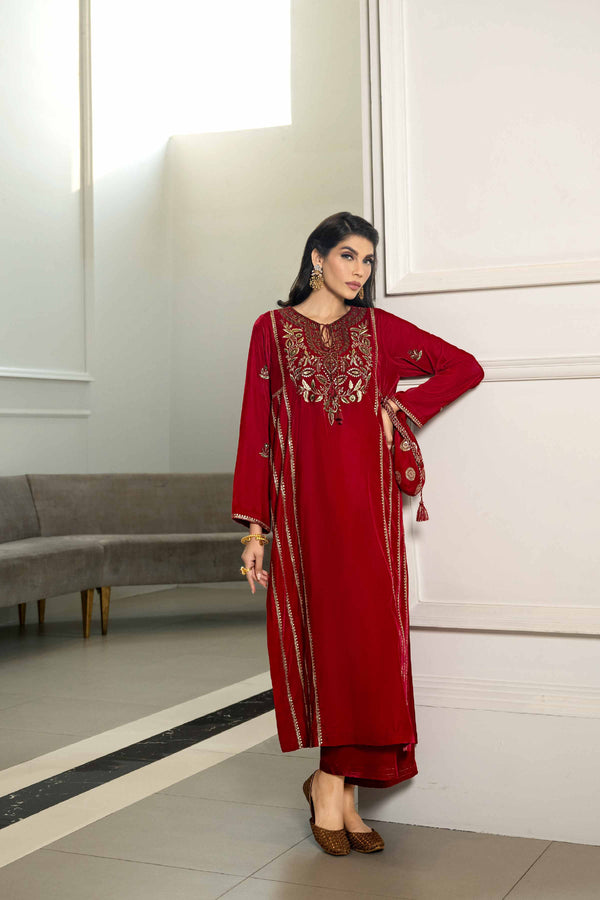 2 Piece - Embroidered Suit - KFW23-19