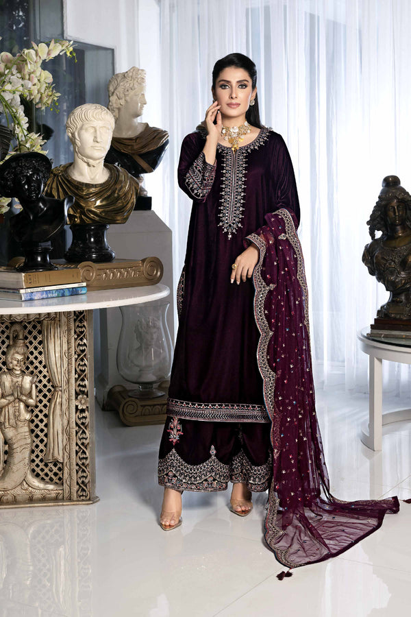 3 Piece - Embroidered Suit - KFW23-46
