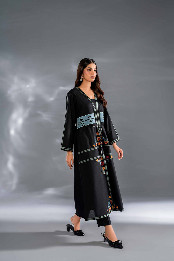 2 Piece Black Karandi Embroidered Suit