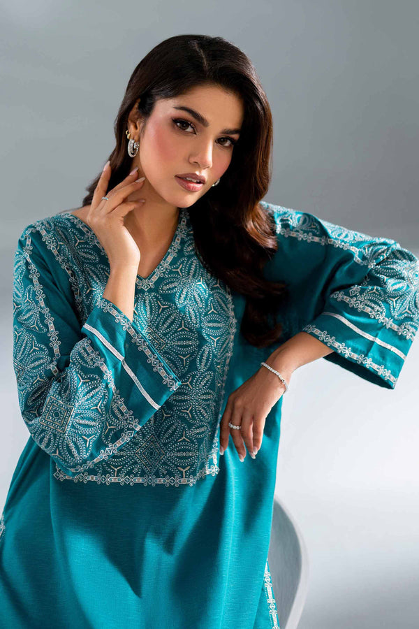 2 Piece Peacock Karandi Embroidered Suit