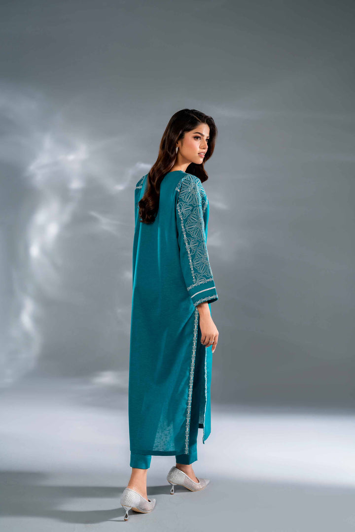 2 Piece Peacock Karandi Embroidered Suit