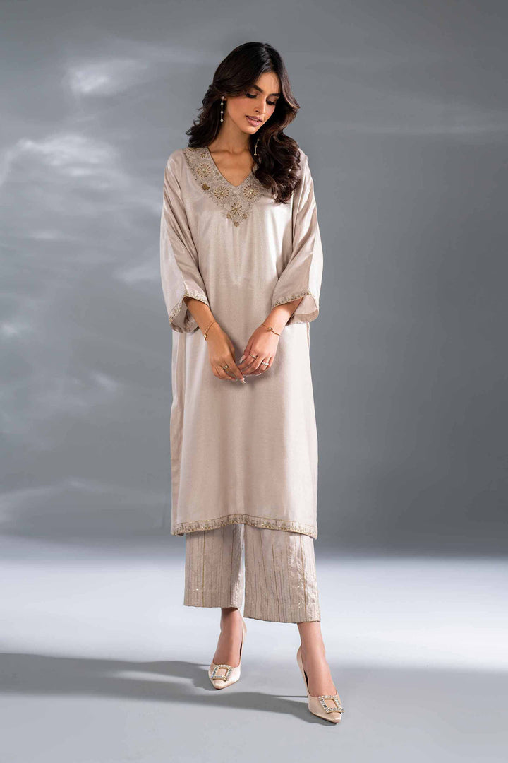 2 Piece Skin Embroidered Lakhani Chiffon Suit