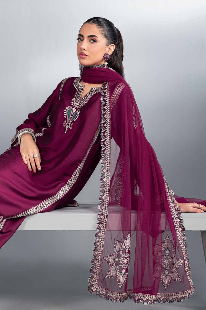 3 Piece Sand Net & Lakhani Chiffon Embroidered Suit