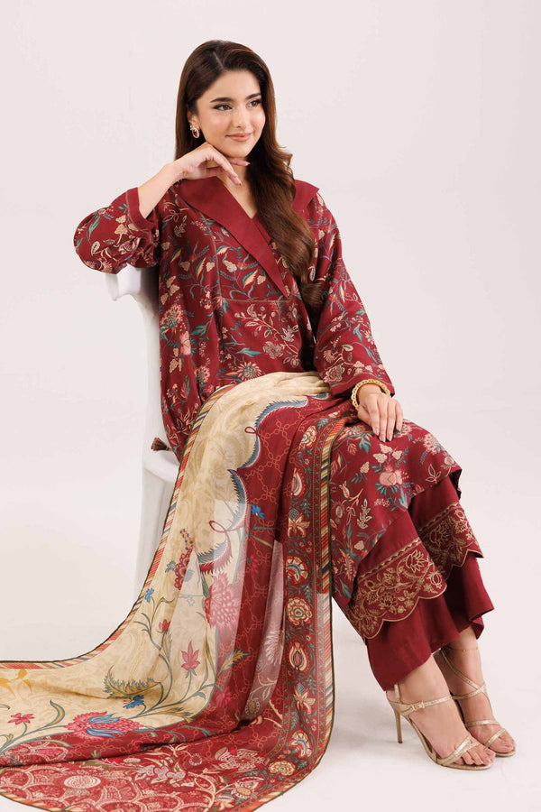3 Piece - Printed Embroidered Suit - KFW25-100 for Women - Pret Collection | Nishat | Shop Online
