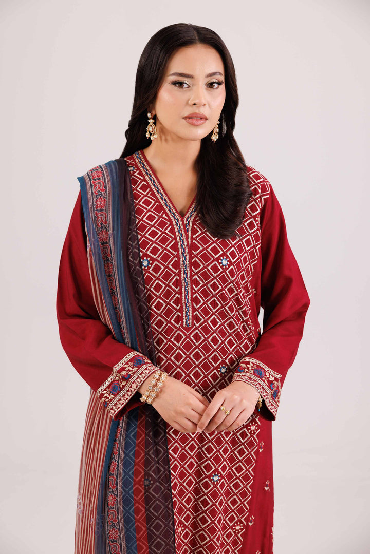 3 Piece - Printed Embroidered Suit - KFW25-104 for Women - Pret Collection | Nishat | Shop Online