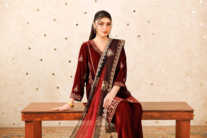 3 Piece - Embroidered Suit - KFW25-11 for Women - Pret Collection | Nishat | Shop Online
