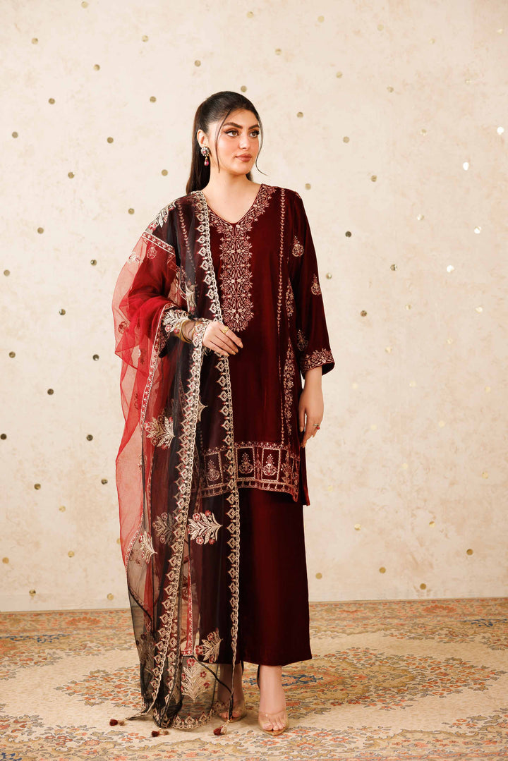 3 Piece - Embroidered Suit - KFW25-11 for Women - Pret Collection | Nishat | Shop Online
