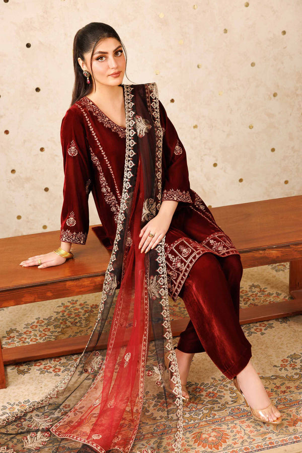 3 Piece - Embroidered Suit - KFW25-11 for Women - Pret Collection | Nishat | Shop Online