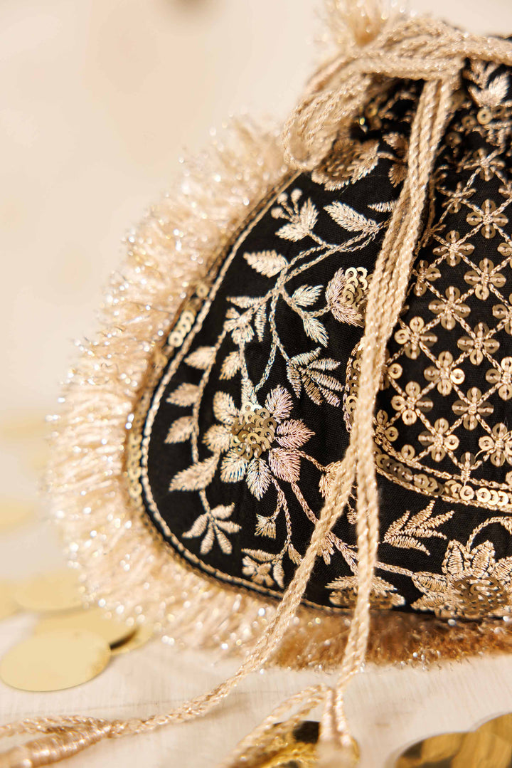 Embroidered Pouch - KFW25-140 Luxury Pret Cross Season Edit 2025