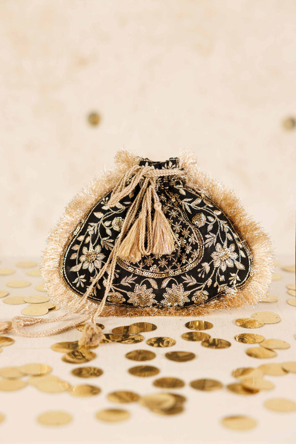 Embroidered Pouch - KFW25-140 Luxury Pret Cross Season Edit 2025