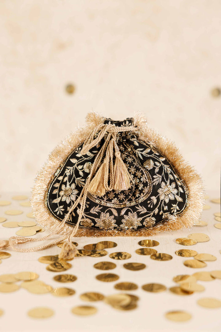 Embroidered Pouch - KFW25-140 Luxury Pret Cross Season Edit 2025