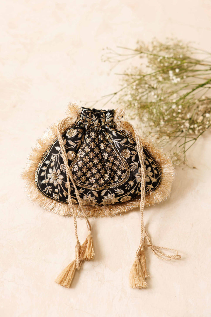 Embroidered Pouch - KFW25-140 Luxury Pret Cross Season Edit 2025