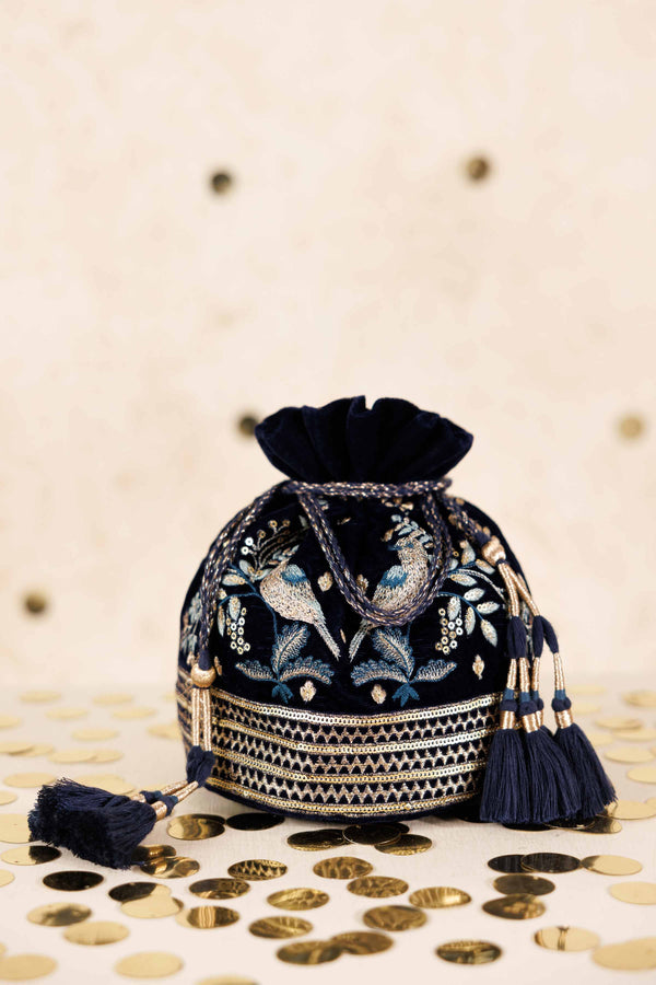 Embroidered Pouch - KFW25-141 Luxury Pret Cross Season Edit 2025