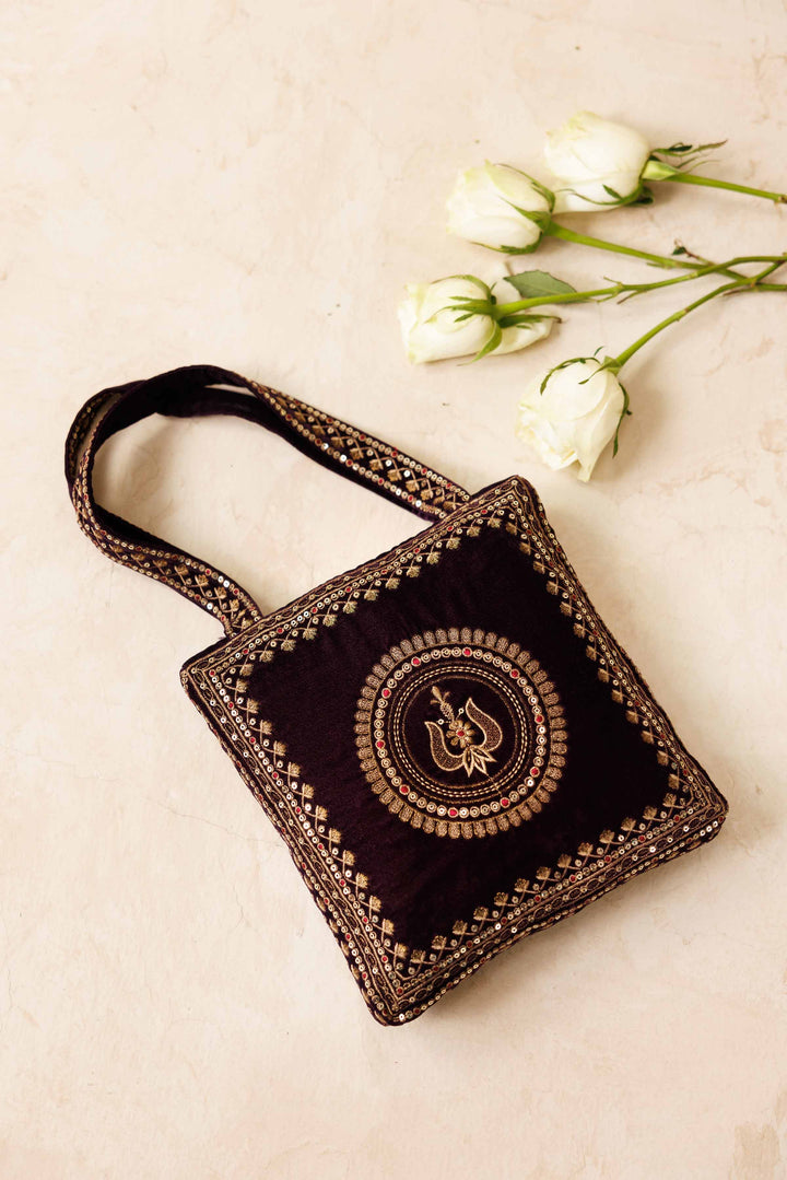 Embroidered Pouch - KFW25-142 Luxury Pret Cross Season Edit 2025