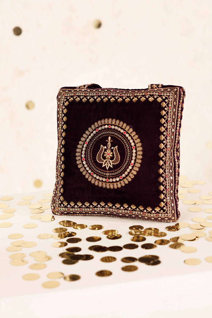 Embroidered Pouch - KFW25-142 Luxury Pret Cross Season Edit 2025