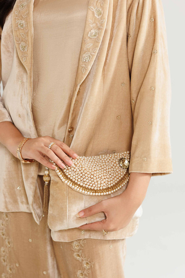 Embroidered Pouch - KFW25-143 Luxury Pret Cross Season Edit 2025