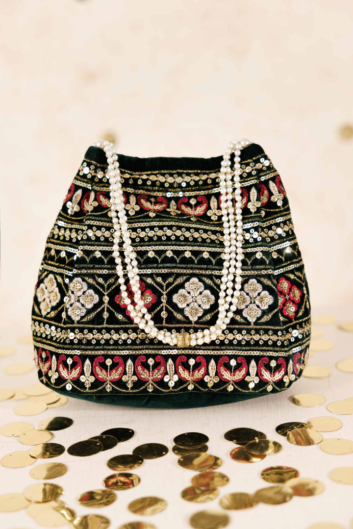 Embroidered Pouch - KFW25-146 Luxury Pret Cross Season Edit 2025