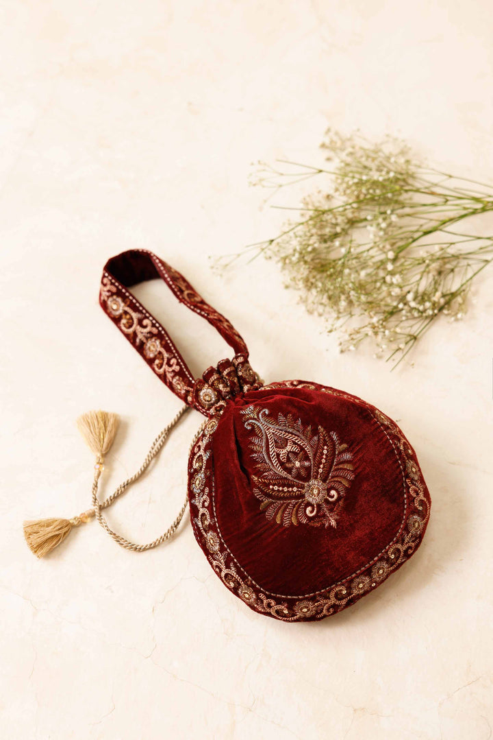 Embroidered Pouch - KFW25-147 Luxury Pret Cross Season Edit 2025