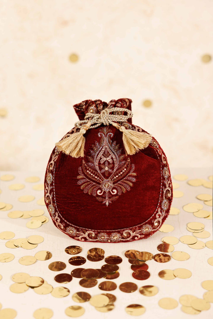 Embroidered Pouch - KFW25-147 Luxury Pret Cross Season Edit 2025