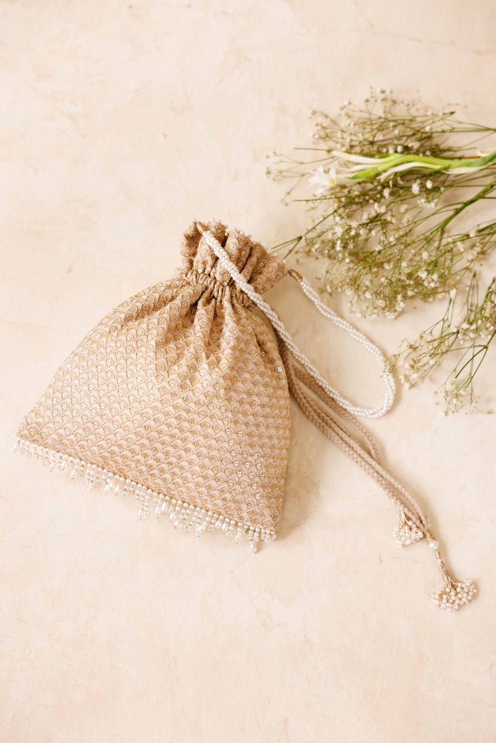 Embroidered Pouch - KFW25-148 Luxury Pret Cross Season Edit 2025