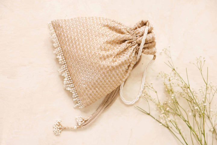 Embroidered Pouch - KFW25-148 Luxury Pret Cross Season Edit 2025