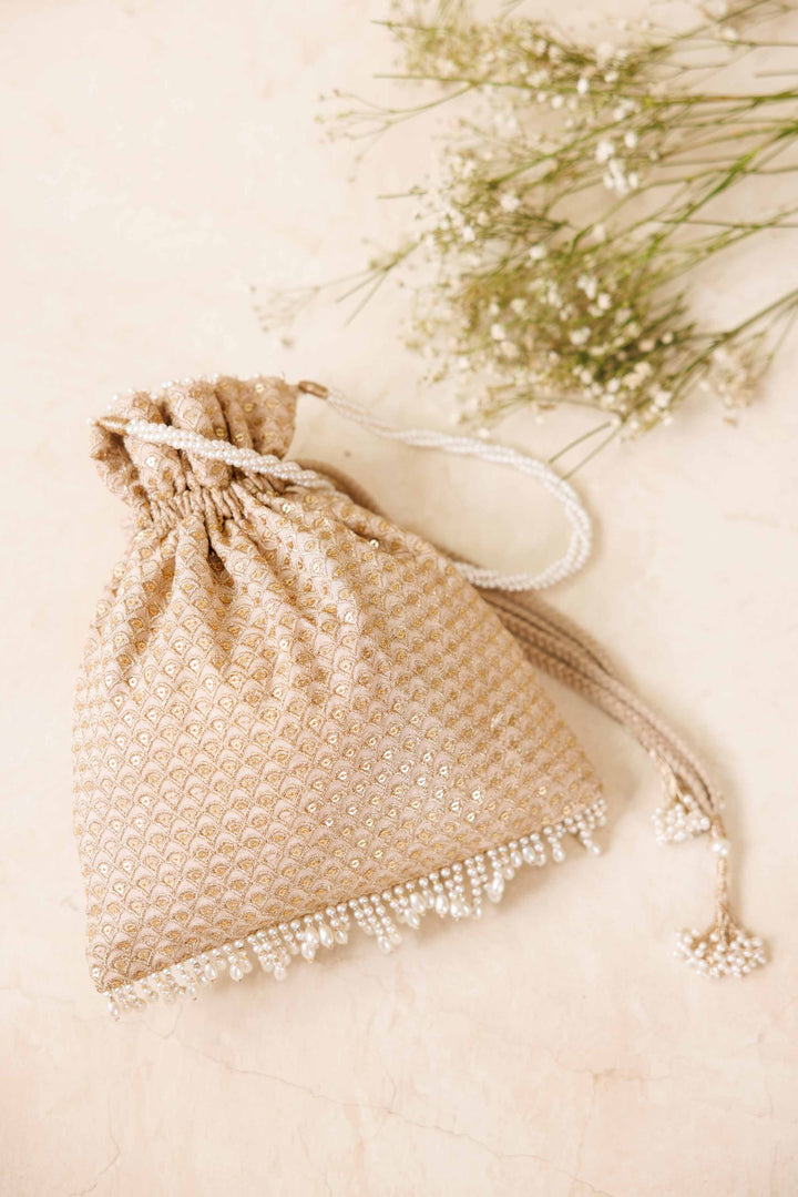 Embroidered Pouch - KFW25-148 Luxury Pret Cross Season Edit 2025