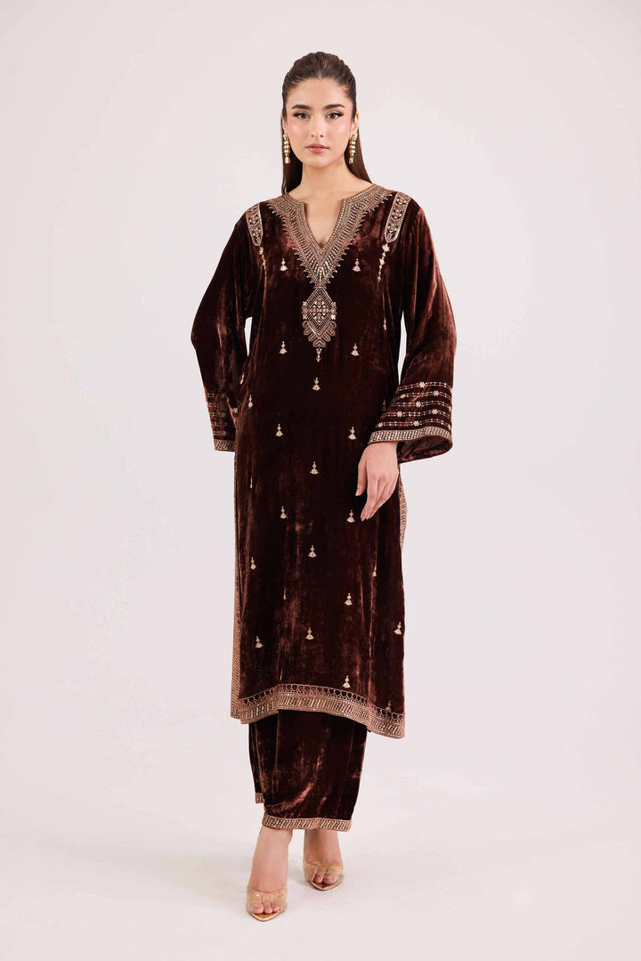2 Piece - Embroidered Suit - KFW25-18 for Women - Pret Collection | Nishat | Shop Online