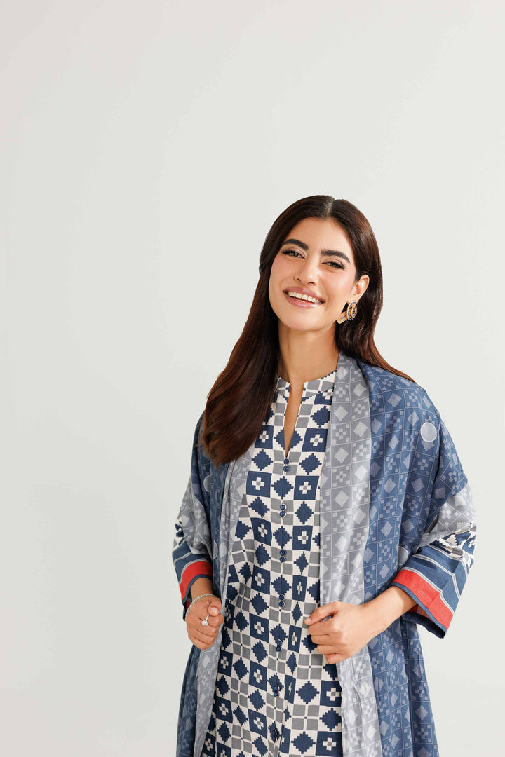 3 Piece - Printed Suit - KFW25-182 for Women - Pret Collection | Nishat | Shop Online
